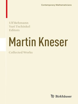 cover image of Martin Kneser Collected Works